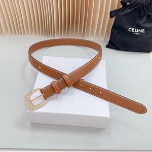 Celine Women’s Brown Leather Belt Size 90